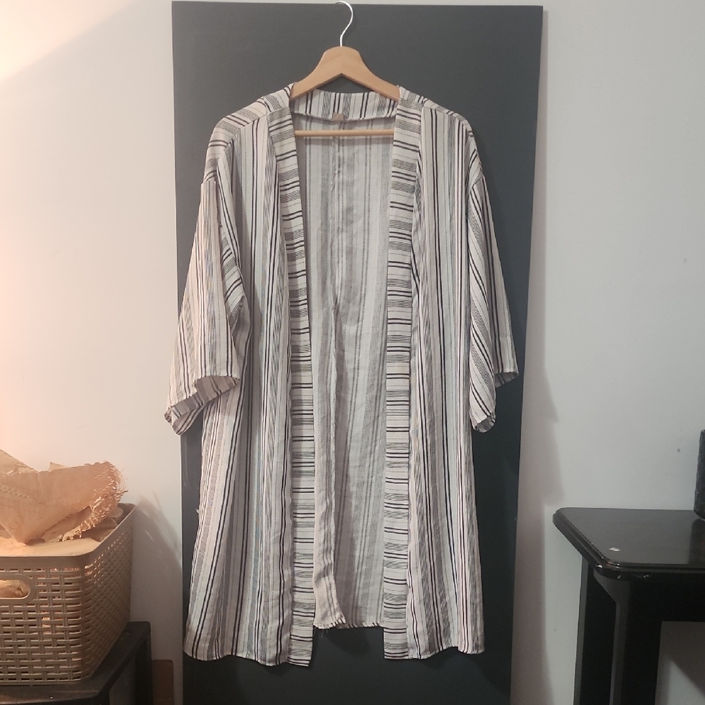 Cactus Black and White Striped Garment
